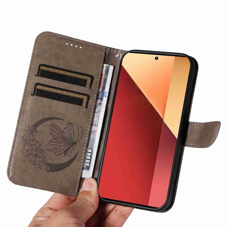 For Xiaomi Redmi Note 13 Pro 4G Swallowtail Butterfly Embossed Leather Phone Case