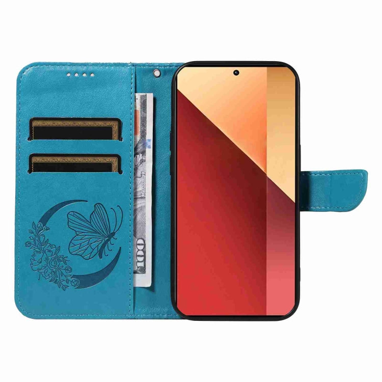 For Xiaomi Poco M6 Pro 4G Swallowtail Butterfly Embossed Leather Phone Case