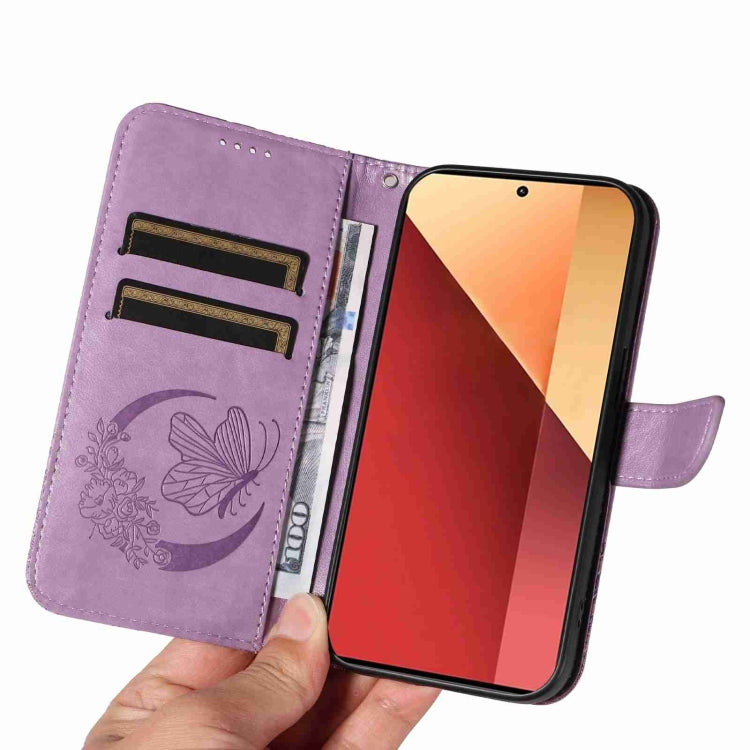 For Xiaomi Poco M6 Pro 4G Swallowtail Butterfly Embossed Leather Phone Case
