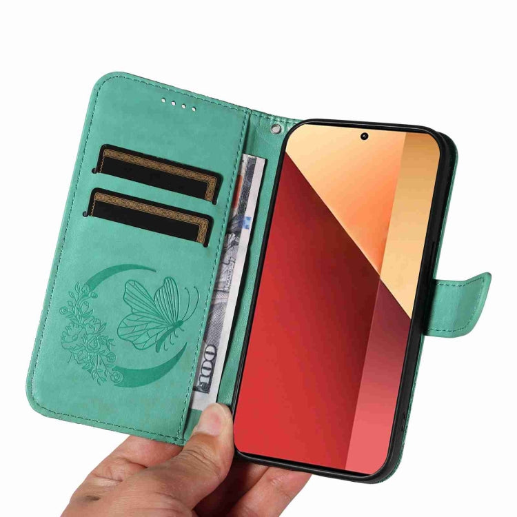 For Xiaomi Poco M6 Pro 4G Swallowtail Butterfly Embossed Leather Phone Case
