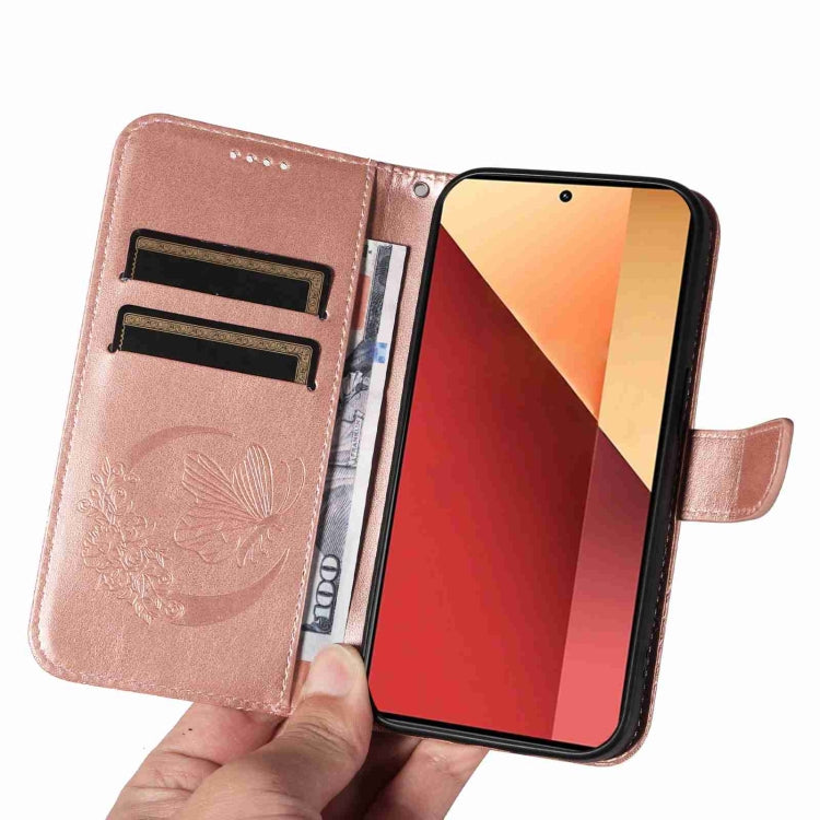 For Xiaomi Poco M6 Pro 4G Swallowtail Butterfly Embossed Leather Phone Case