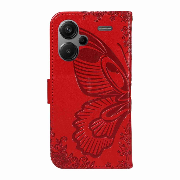 For Xiaomi Redmi Note 13 Pro+ Swallowtail Butterfly Embossed Leather Phone Case