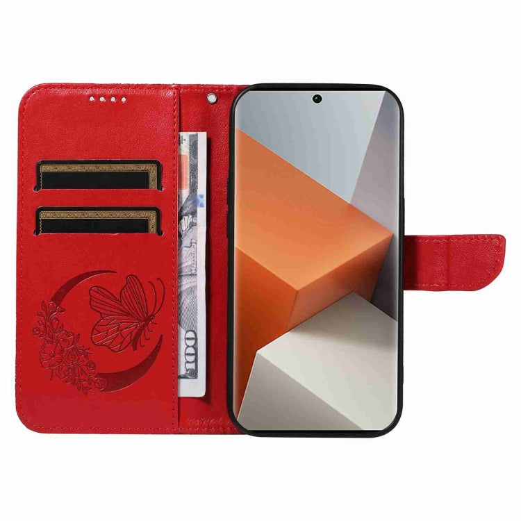 For Xiaomi Redmi Note 13 Pro+ Swallowtail Butterfly Embossed Leather Phone Case