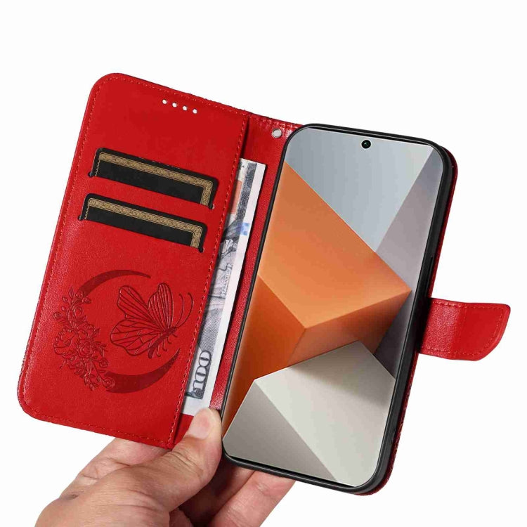 For Xiaomi Redmi Note 13 Pro+ Swallowtail Butterfly Embossed Leather Phone Case