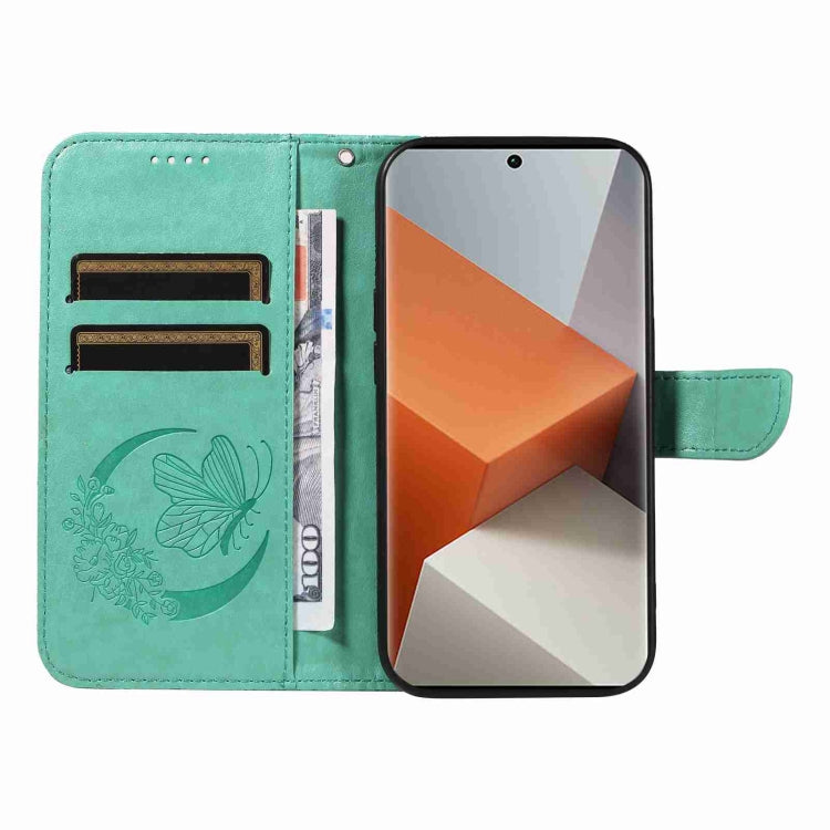 For Xiaomi Redmi Note 13 Pro+ Swallowtail Butterfly Embossed Leather Phone Case