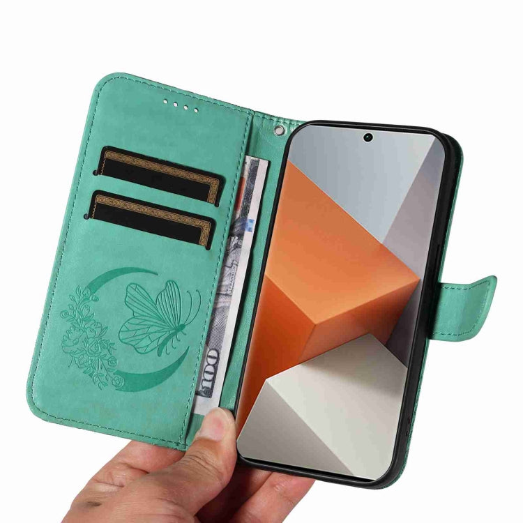 For Xiaomi Redmi Note 13 Pro+ Swallowtail Butterfly Embossed Leather Phone Case