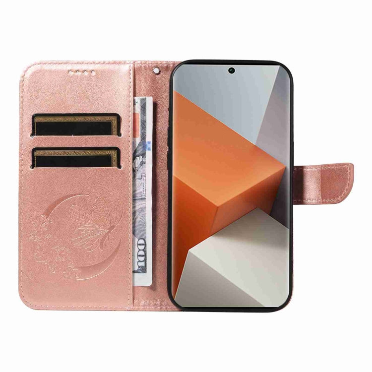 For Xiaomi Redmi Note 13 Pro+ Swallowtail Butterfly Embossed Leather Phone Case