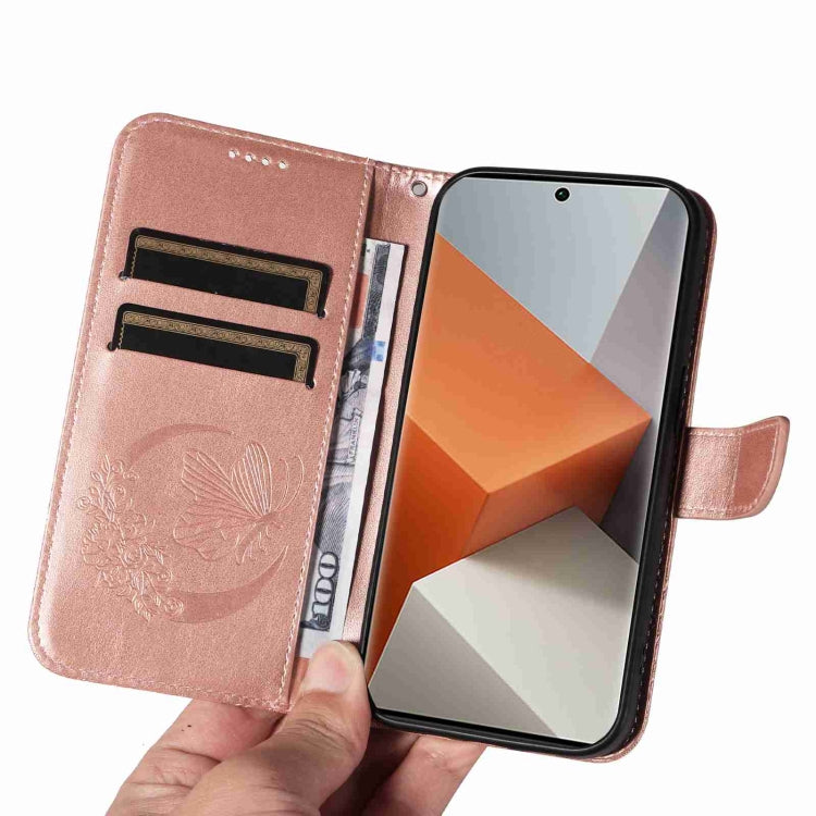 For Xiaomi Redmi Note 13 Pro+ Swallowtail Butterfly Embossed Leather Phone Case