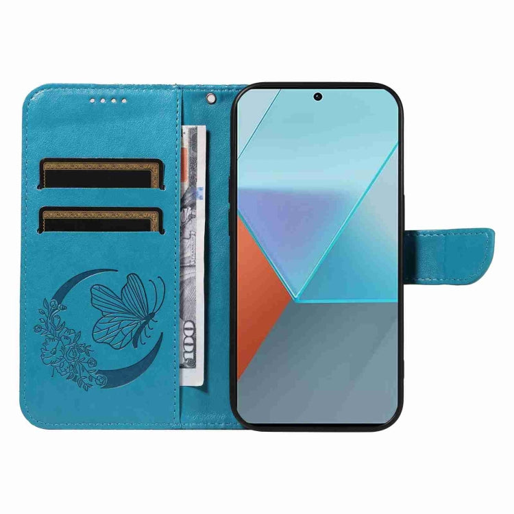 For Xiaomi Poco X6 5G Swallowtail Butterfly Embossed Leather Phone Case