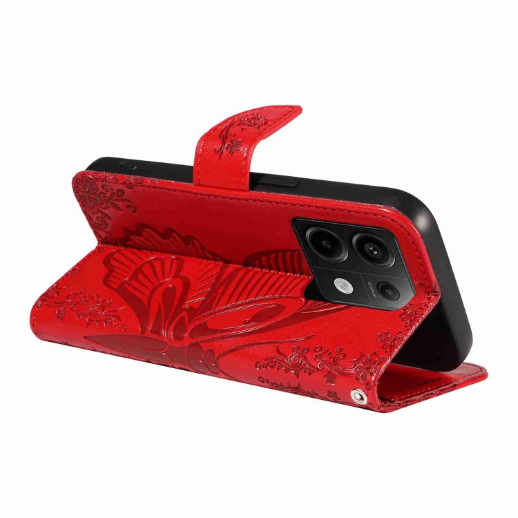 For Xiaomi Poco X6 5G Swallowtail Butterfly Embossed Leather Phone Case