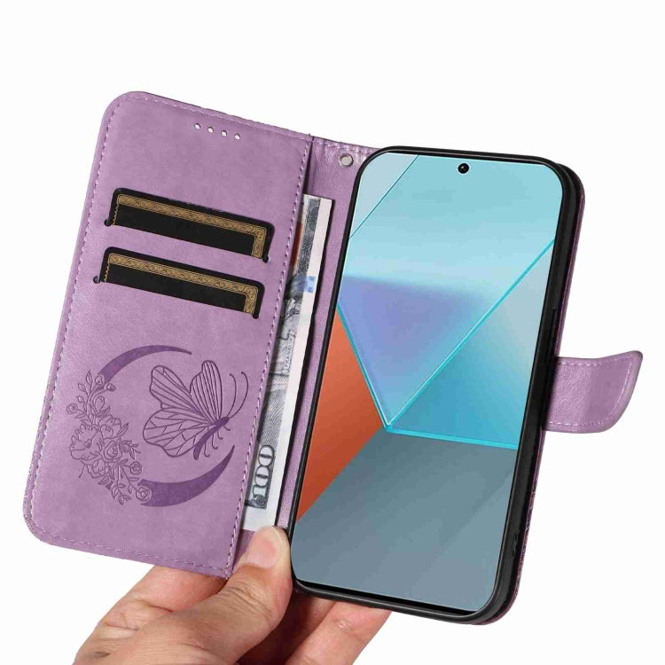 For Xiaomi Poco X6 5G Swallowtail Butterfly Embossed Leather Phone Case