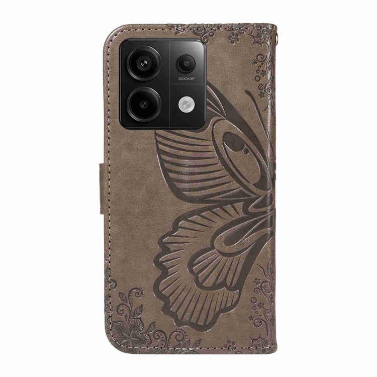 For Xiaomi Poco X6 5G Swallowtail Butterfly Embossed Leather Phone Case