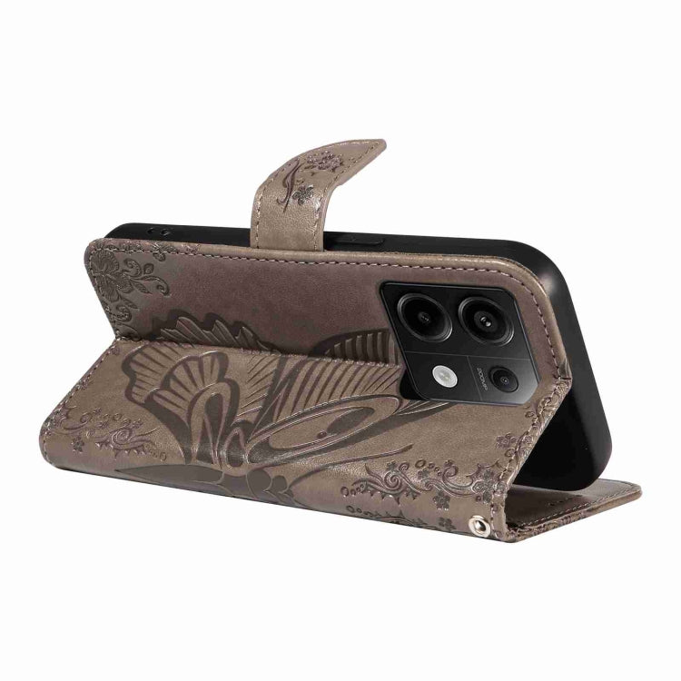 For Xiaomi Poco X6 5G Swallowtail Butterfly Embossed Leather Phone Case