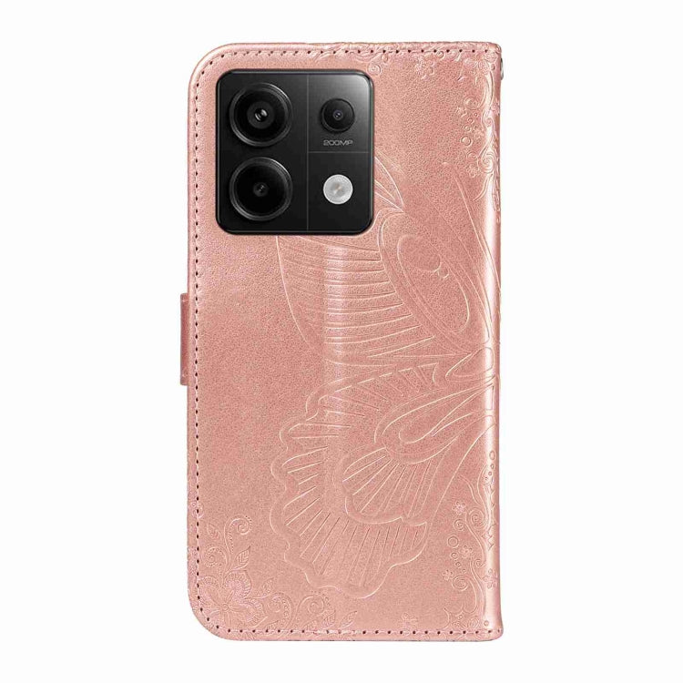 For Xiaomi Poco X6 5G Swallowtail Butterfly Embossed Leather Phone Case