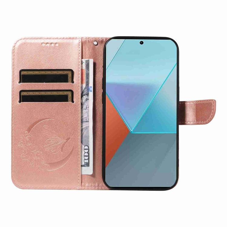 For Xiaomi Poco X6 5G Swallowtail Butterfly Embossed Leather Phone Case