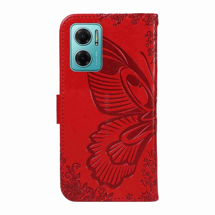 For Xiaomi Redmi 10 5G / Note 11E 5G Swallowtail Butterfly Embossed Leather Phone Case