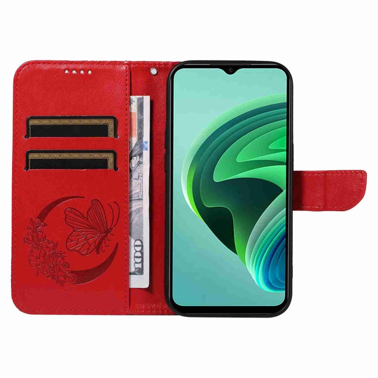 For Xiaomi Redmi 10 5G / Note 11E 5G Swallowtail Butterfly Embossed Leather Phone Case