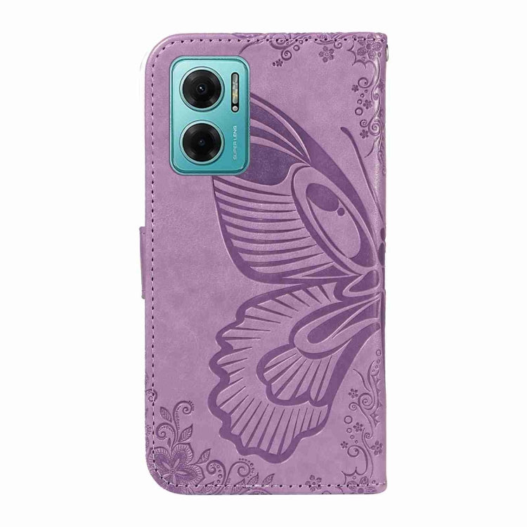 For Xiaomi Redmi 10 5G / Note 11E 5G Swallowtail Butterfly Embossed Leather Phone Case