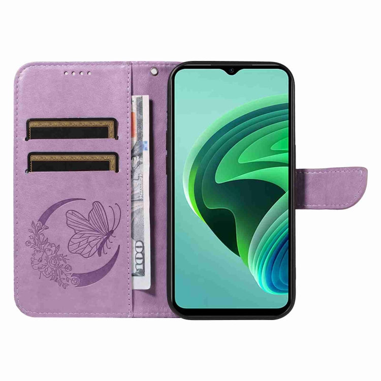 For Xiaomi Redmi 10 5G / Note 11E 5G Swallowtail Butterfly Embossed Leather Phone Case
