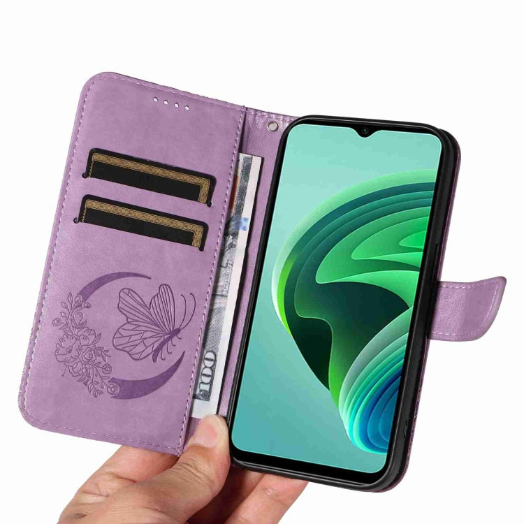 For Xiaomi Redmi 10 5G / Note 11E 5G Swallowtail Butterfly Embossed Leather Phone Case