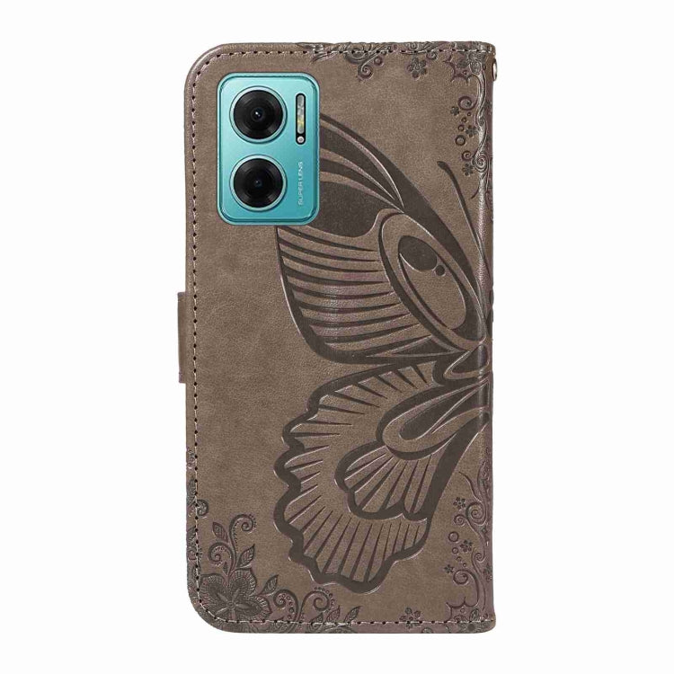 For Xiaomi Redmi 10 5G / Note 11E 5G Swallowtail Butterfly Embossed Leather Phone Case