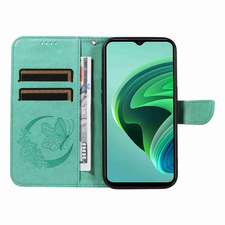 For Xiaomi Redmi 10 5G / Note 11E 5G Swallowtail Butterfly Embossed Leather Phone Case
