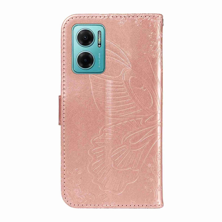 For Xiaomi Redmi 10 5G / Note 11E 5G Swallowtail Butterfly Embossed Leather Phone Case