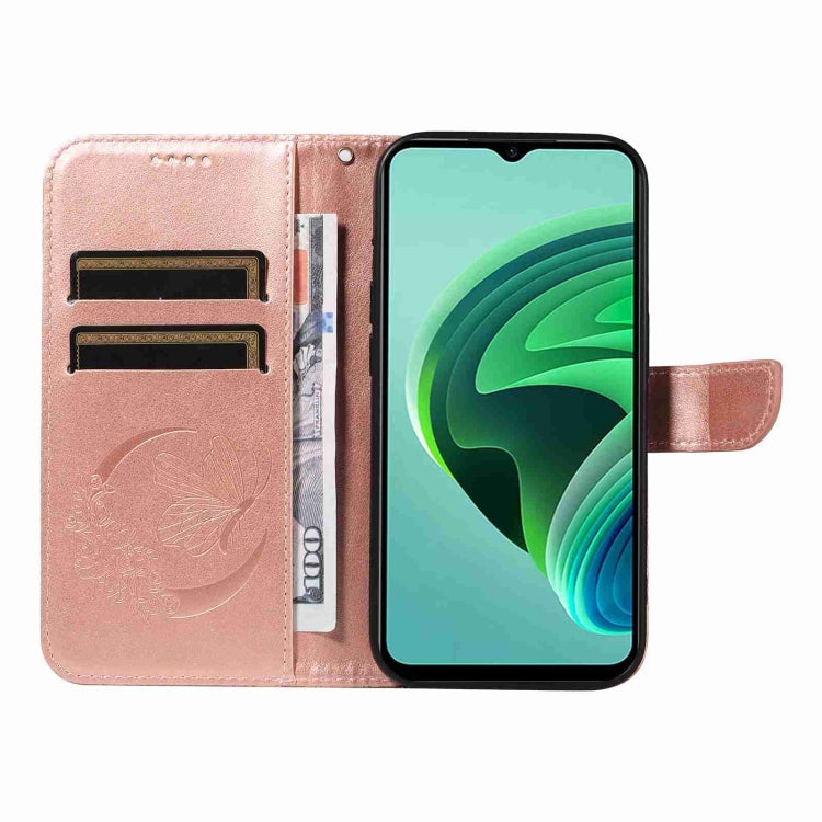For Xiaomi Redmi 10 5G / Note 11E 5G Swallowtail Butterfly Embossed Leather Phone Case