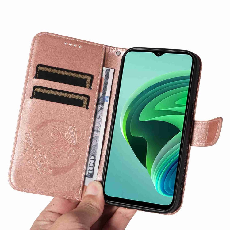 For Xiaomi Redmi 10 5G / Note 11E 5G Swallowtail Butterfly Embossed Leather Phone Case
