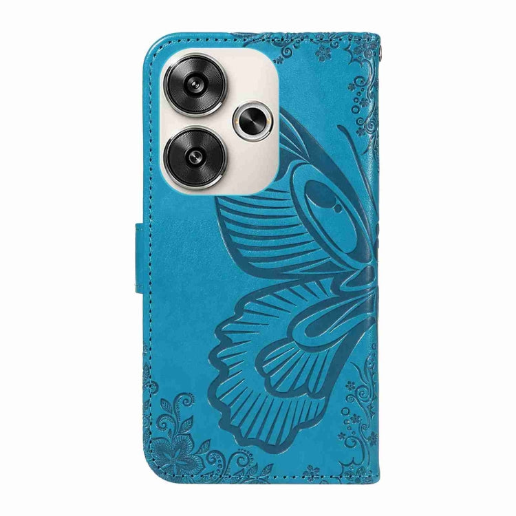 For Xiaomi Poco F6 Swallowtail Butterfly Embossed Leather Phone Case