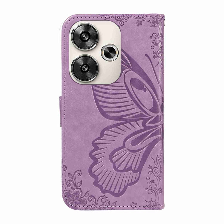 For Xiaomi Poco F6 Swallowtail Butterfly Embossed Leather Phone Case