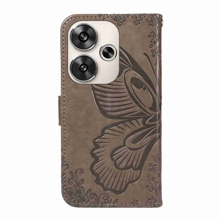 For Xiaomi Poco F6 Swallowtail Butterfly Embossed Leather Phone Case
