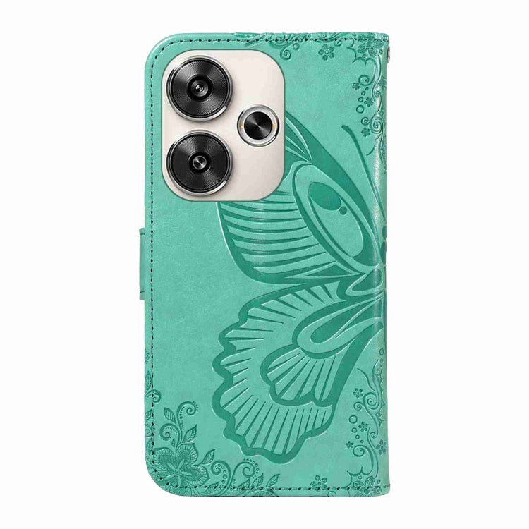 For Xiaomi Poco F6 Swallowtail Butterfly Embossed Leather Phone Case