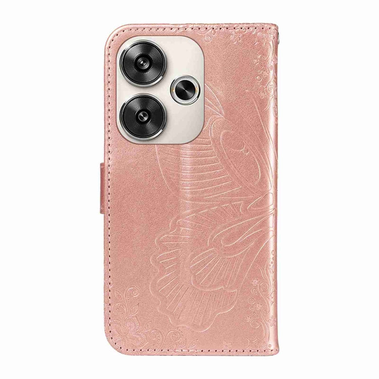 For Xiaomi Poco F6 Swallowtail Butterfly Embossed Leather Phone Case