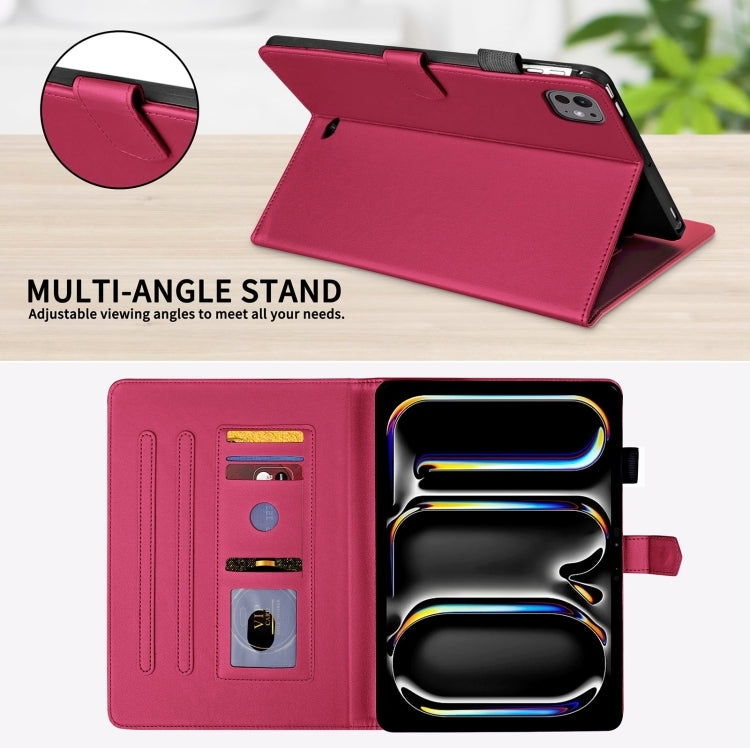 For iPad Pro 13 2025 / 2024 Rhombus Lattice Leather Smart Tablet Case