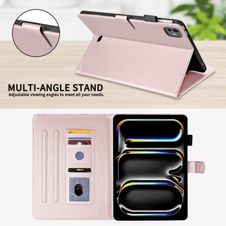 For iPad Pro 13 2025 / 2024 Rhombus Lattice Leather Smart Tablet Case