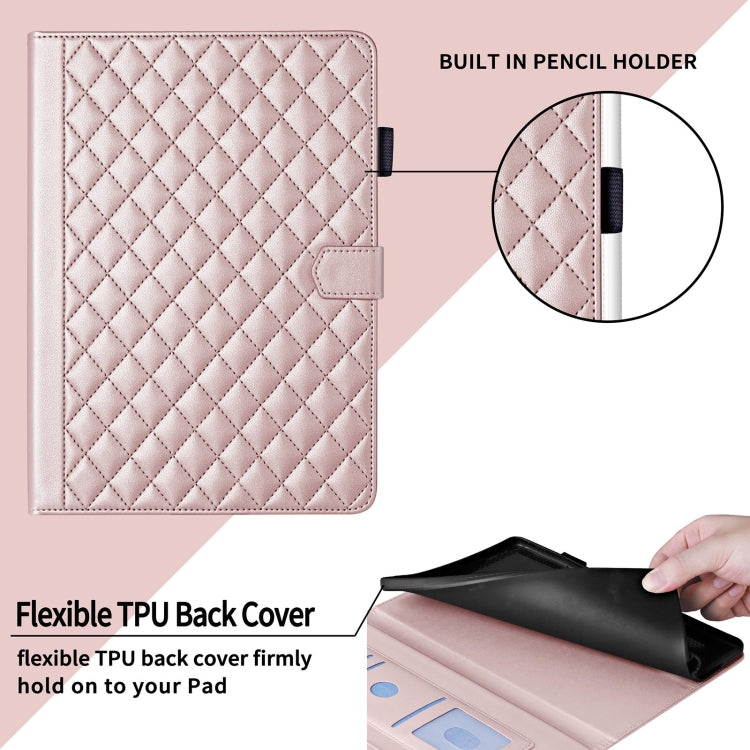 For iPad Pro 13 2025 / 2024 Rhombus Lattice Leather Smart Tablet Case