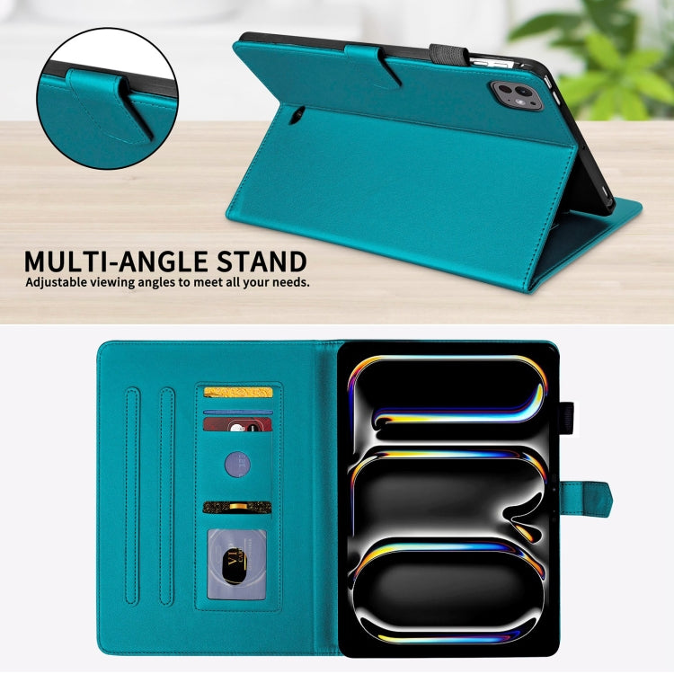 For iPad Pro 13 2025 / 2024 Rhombus Lattice Leather Smart Tablet Case