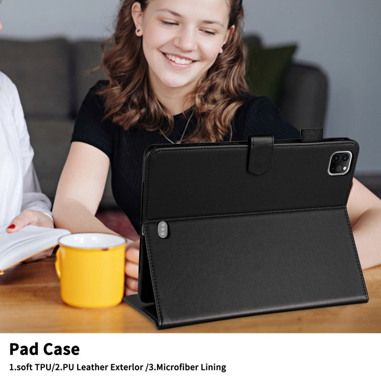 For iPad Pro 12.9 2022 / 2021 / 2020 Rhombus Lattice Leather Smart Tablet Case
