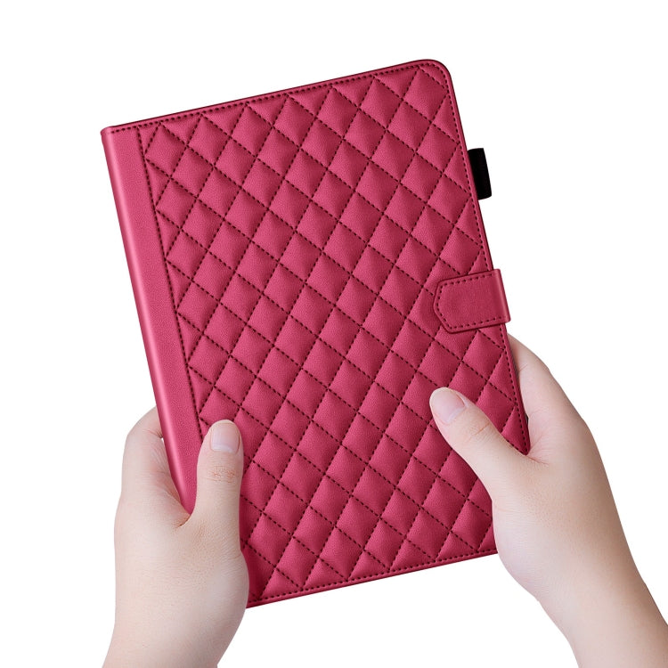 For iPad Pro 11 2022 / 2021 / 2020 Rhombus Lattice Leather Smart Tablet Case