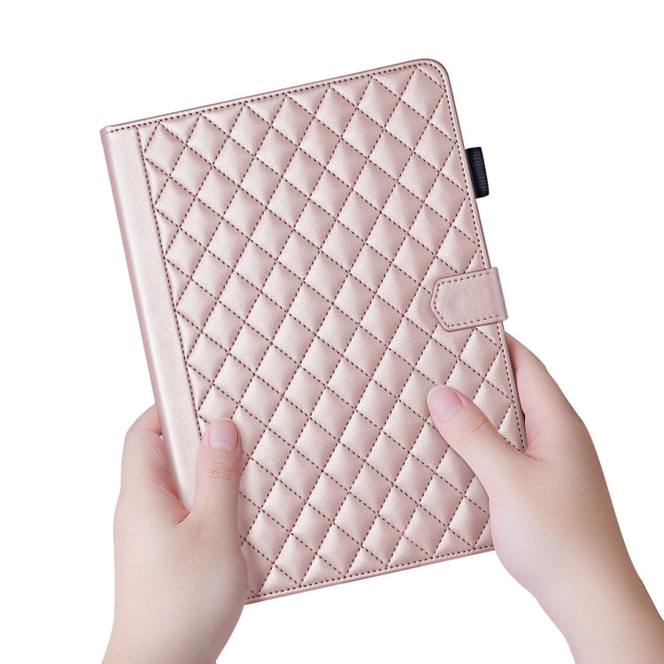 For iPad Pro 11 2022 / 2021 / 2020 Rhombus Lattice Leather Smart Tablet Case