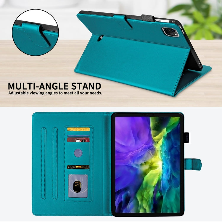 For iPad Pro 11 2022 / 2021 / 2020 Rhombus Lattice Leather Smart Tablet Case