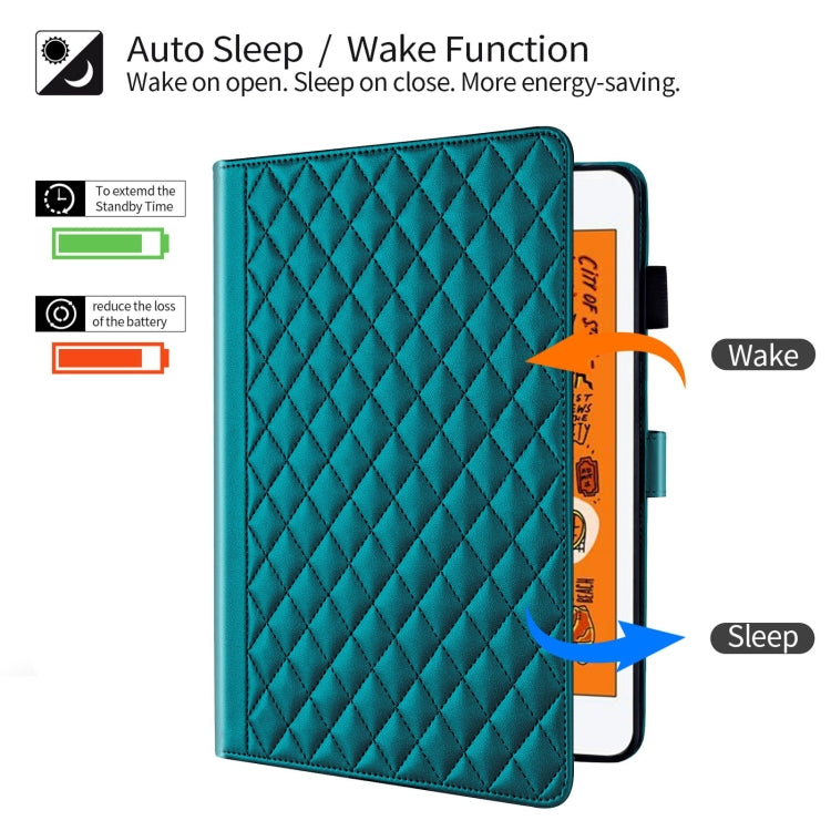 For iPad mini 5 / mini 4 / mini 3  Rhombus Lattice Leather Smart Tablet Case