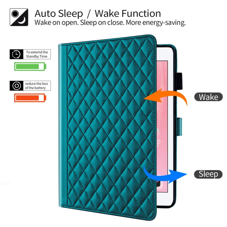For iPad Air / Air 2 / 9.7 2017 / 2018 Rhombus Lattice Leather Smart Tablet Case