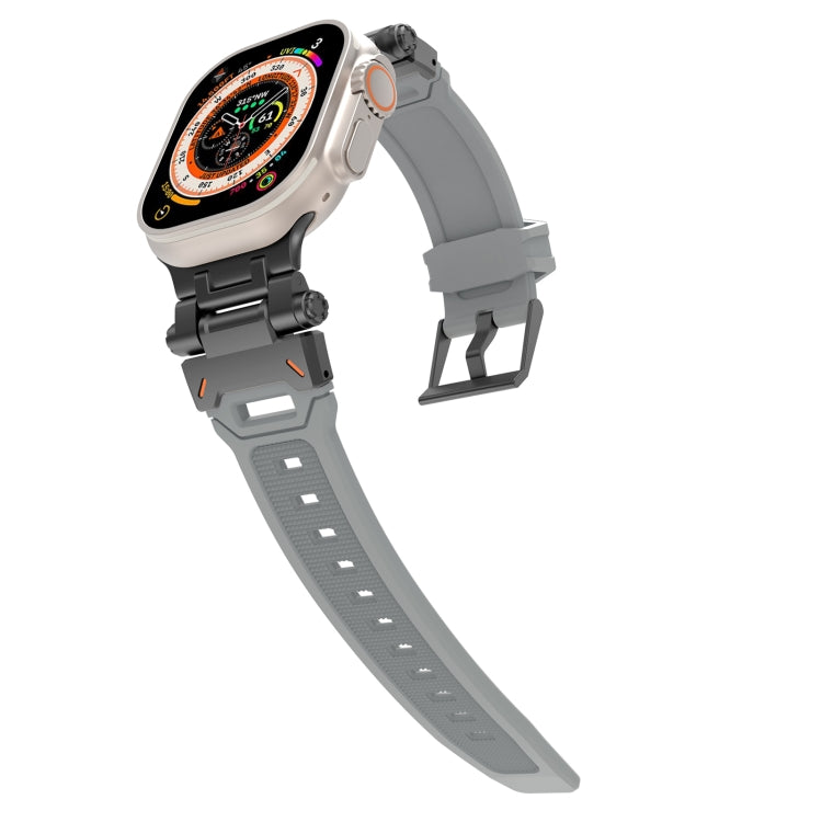 For Apple Watch Ultra 2 49mm Stainless Steel Connector TPU Watch Band