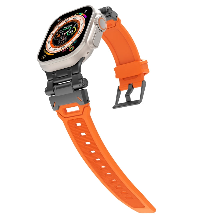 For Apple Watch SE 44mm Stainless Steel Connector TPU Watch Band