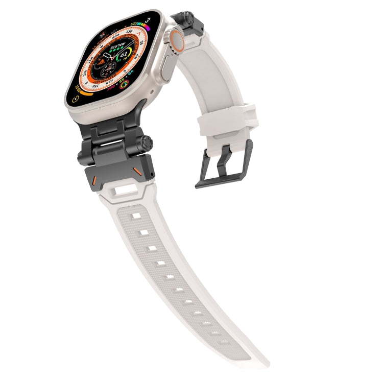 For Apple Watch SE 44mm Stainless Steel Connector TPU Watch Band