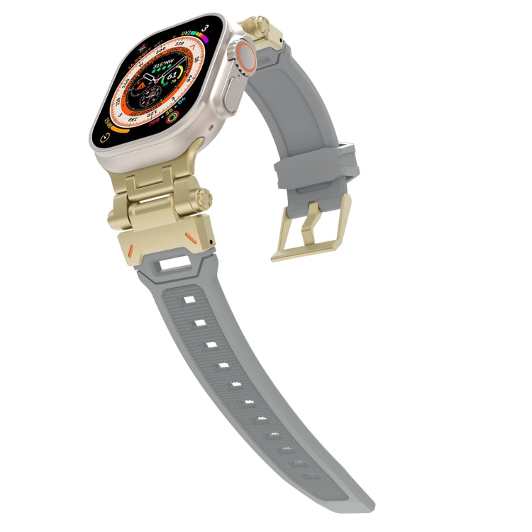 For Apple Watch SE 44mm Stainless Steel Connector TPU Watch Band