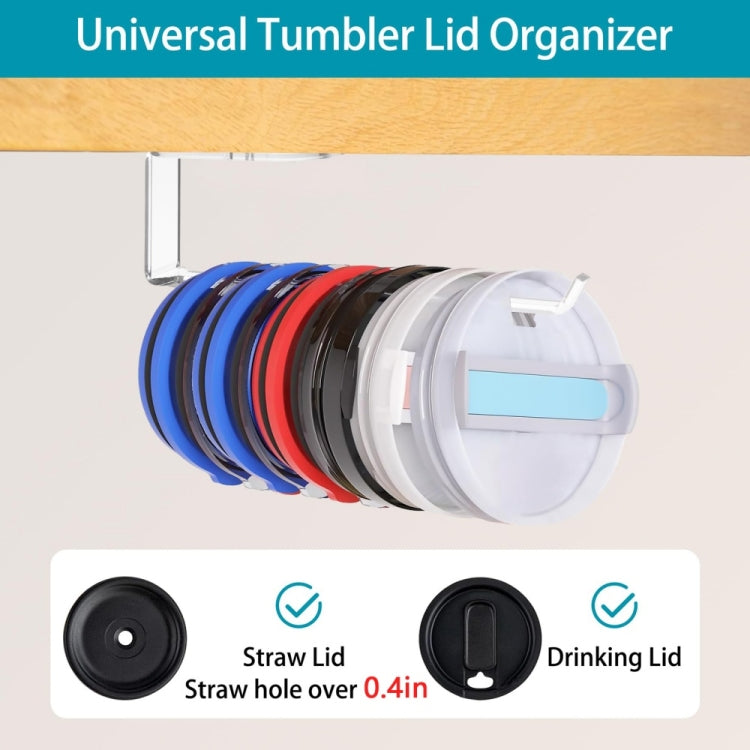 YX102 Acrylic Cup Lid Storage Rack - Transparent