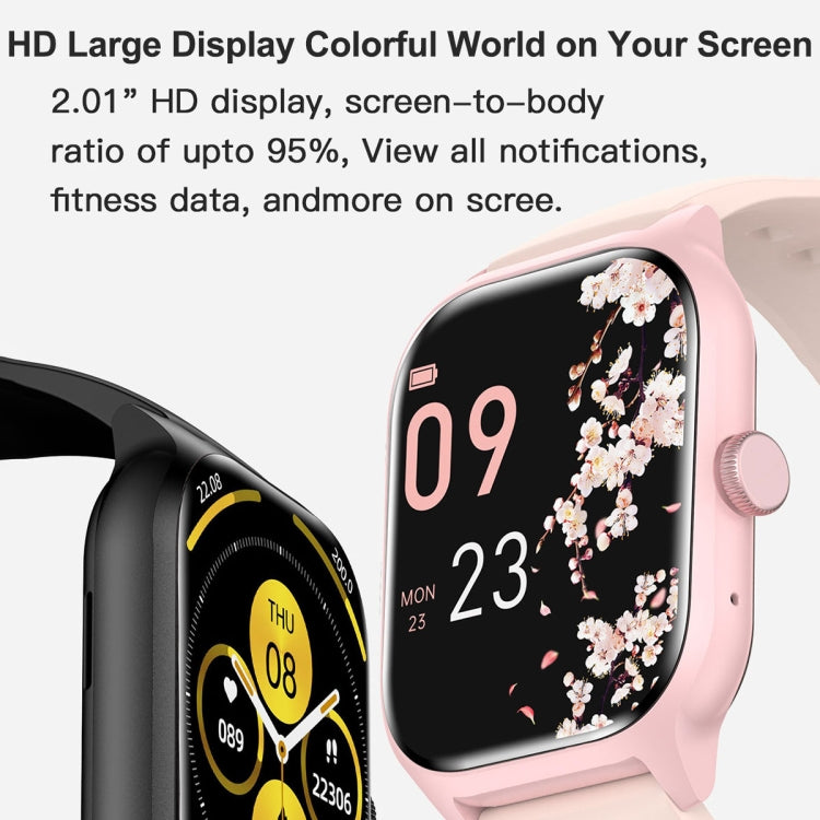 LEMFO LT10 2.01 inch TFT Screen Smart Watch Supports Bluetooth Call / Health Monitoring, Silicone Strap
